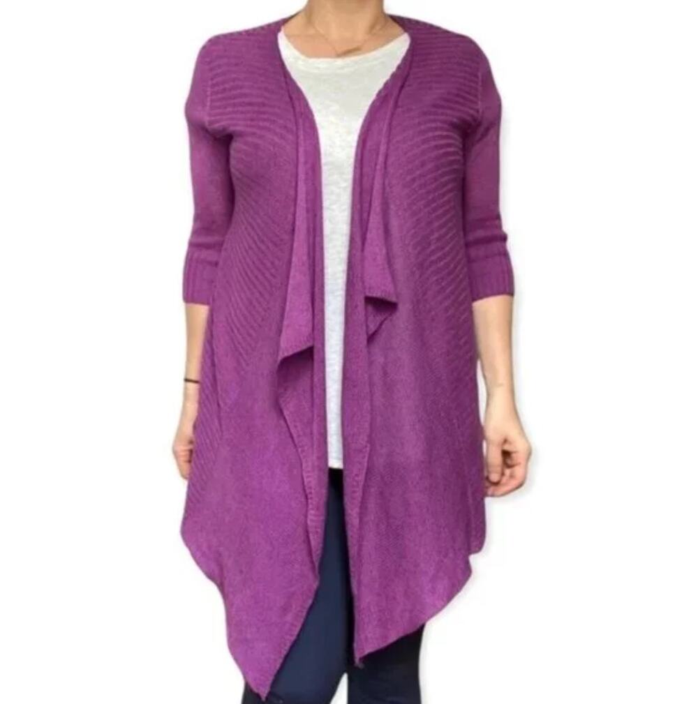 c Women's L Purple Open Sweater